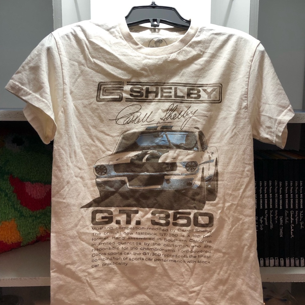 Selby Cream GT-350 Graphic Tee with Car Print